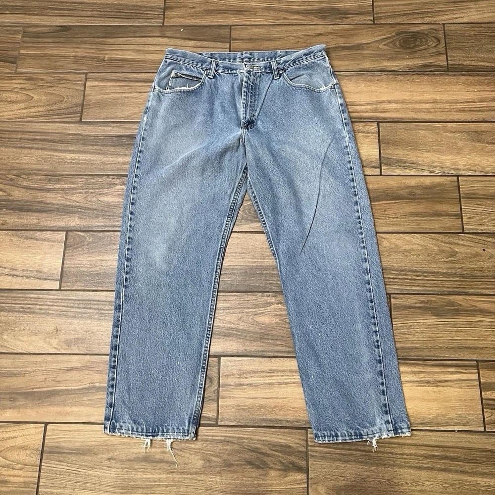 Wrangler 97601VR Relaxed Fit Jeans Mens 36x32 Blue Vintage Made In Mexico